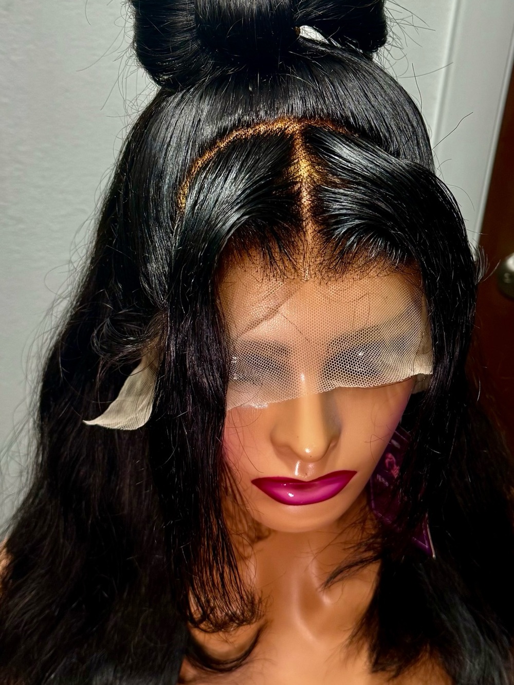 Black Lace Front Human Hair Wig - Natural Black